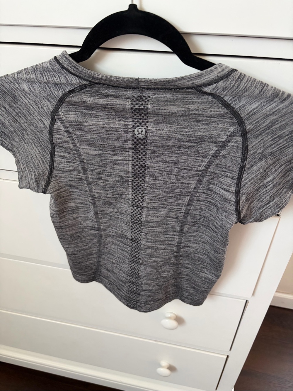 lululemon athletica Gray Seamless Short Sleeve Crop Top